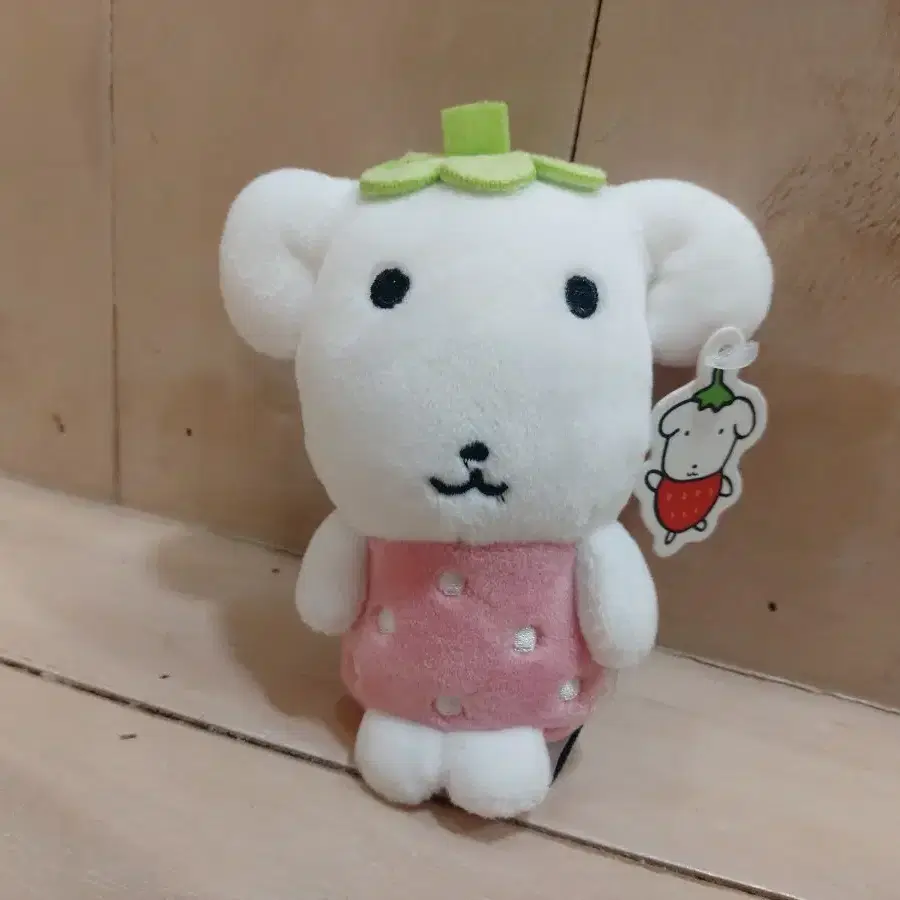 (새상품)가나디 딸기 봉제인형 키링 가방걸이