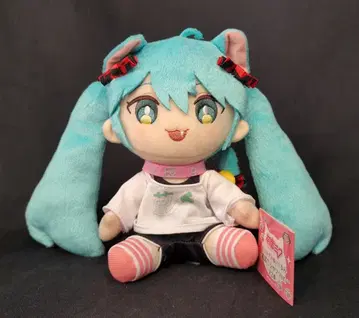 다이토 오리지널 봉제 인형 VOCALOID 하츠네 미쿠 고양이 귀 T셔츠 ver. 눈 뜬