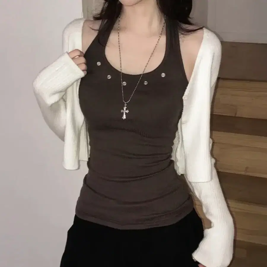 슬림핏 레이어드 나시