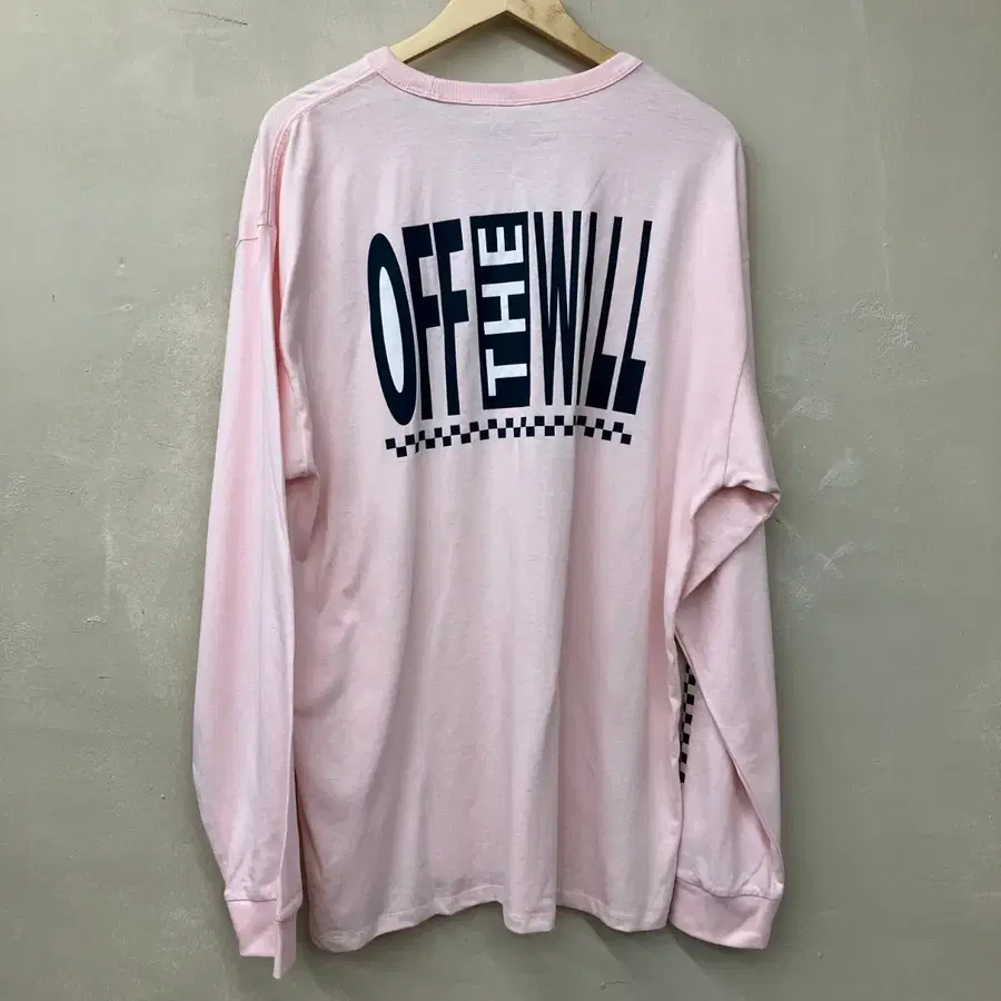 반스 오프더월 긴팔티 핑크 XL