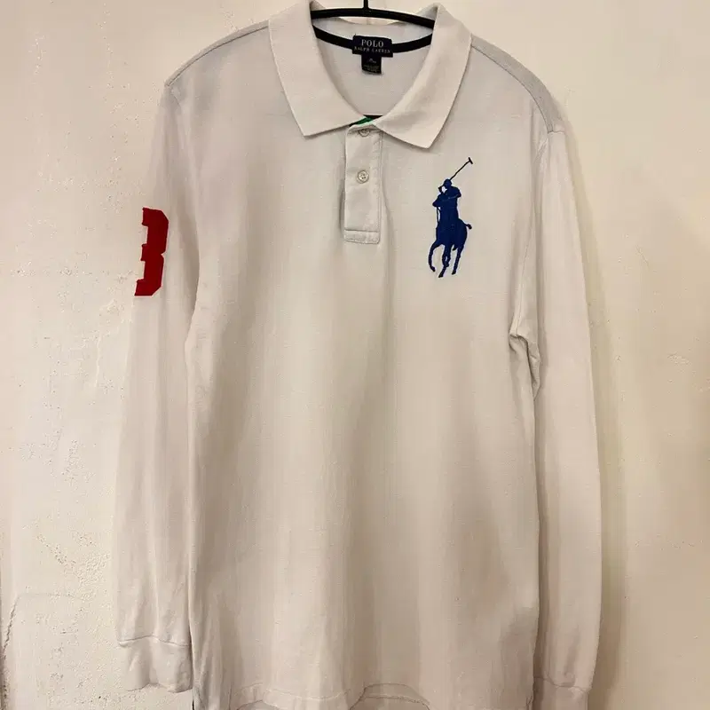 폴로 랄프로렌 화이트 빅포니 카라티 (XL)