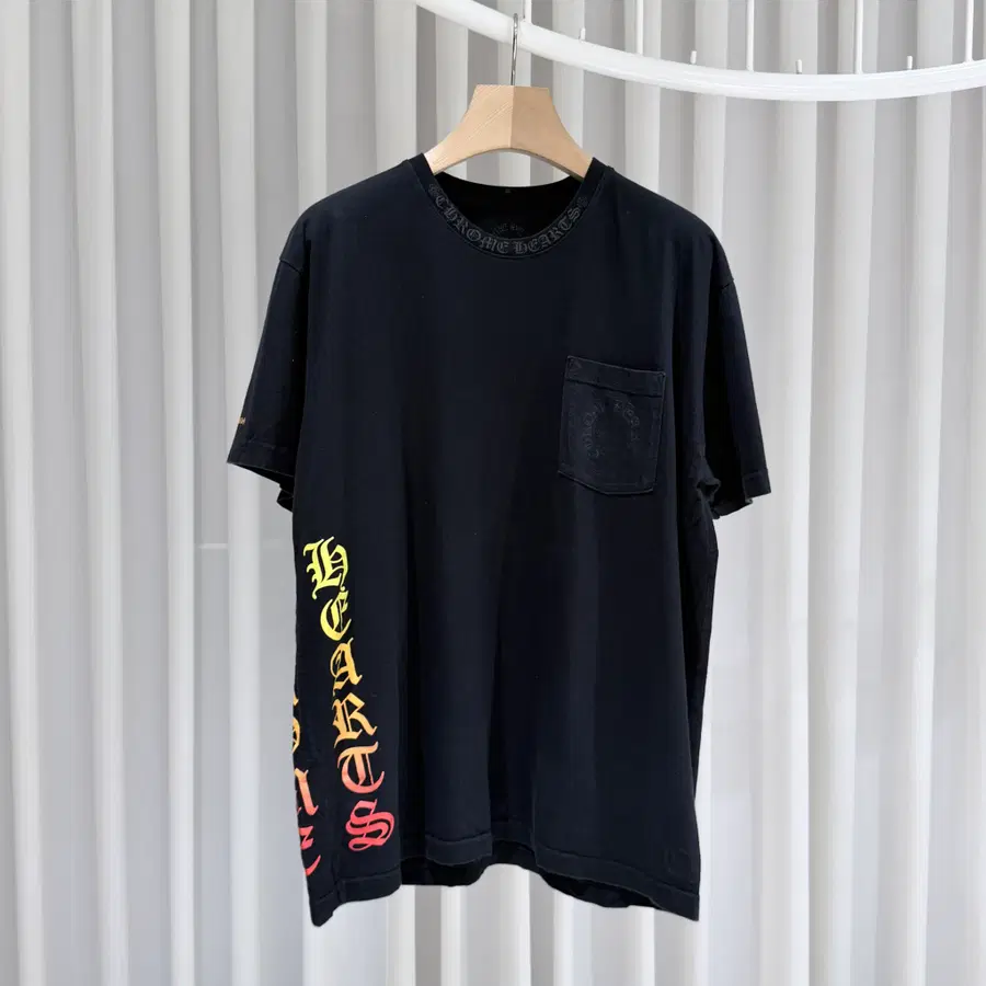( A / XL ) 크롬하츠 홀스슈 그라데이션 홀스슈 반팔 티셔츠 블랙