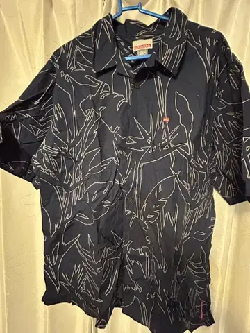 QUIKSILVER 반팔 셔츠 올 패턴 네이비 XL