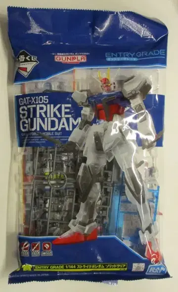 BANDAI SPIRITS 제일복권 기동전사 건담 건담 프라모델 건담 프라모델 2021 D상 ENTRY GRADE 1/144 스트라이크 건담 솔리드 클리어