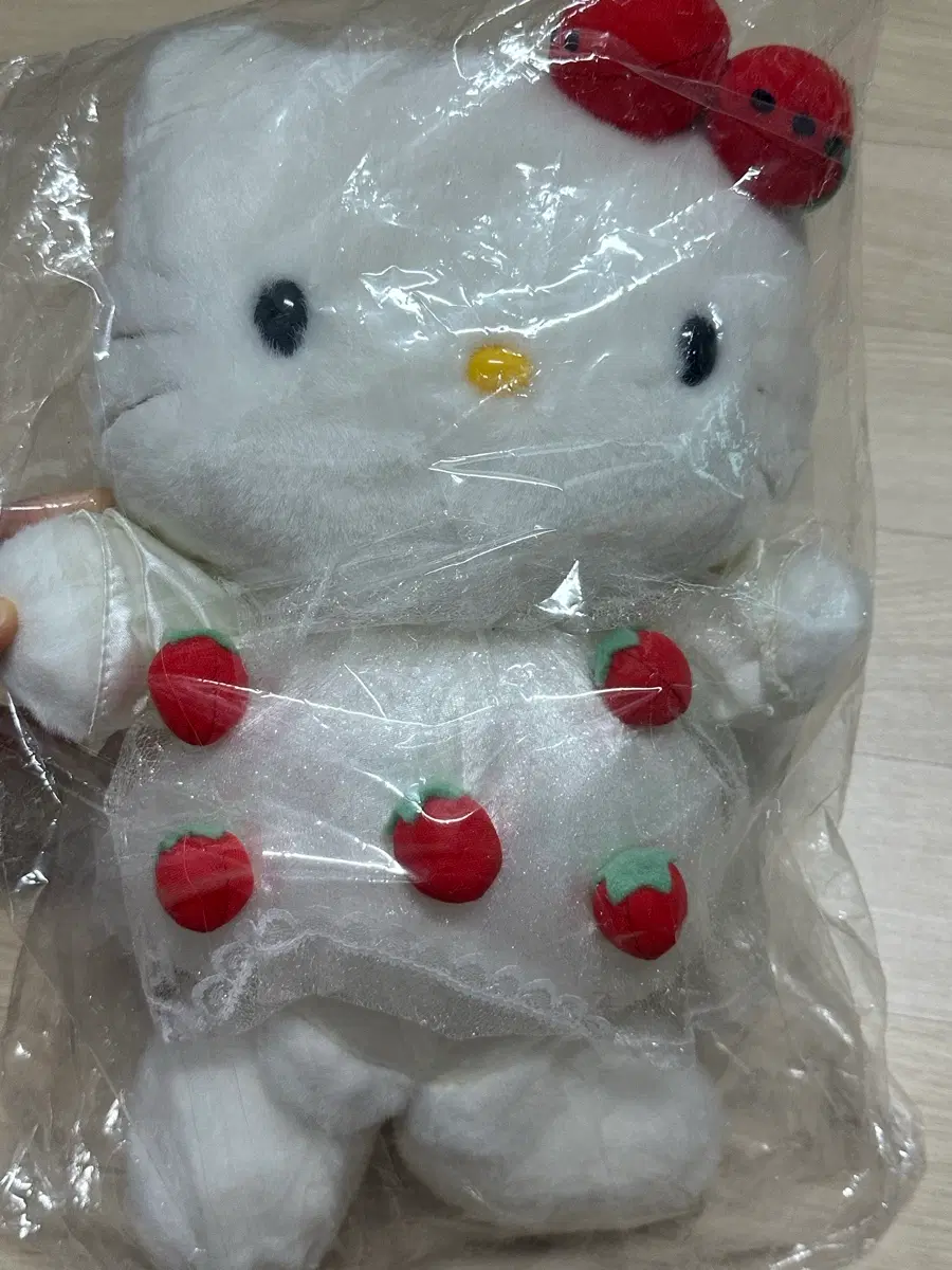 정품, 미개봉, 새상품) 고전 딸기 스트로베리 헬로키티 인형
