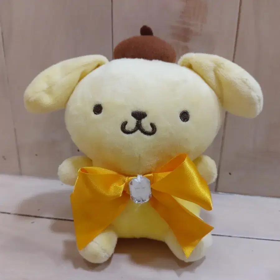 (새상품)산리오 폼폼푸린 빅리본 봉제인형 가방걸이 13cm