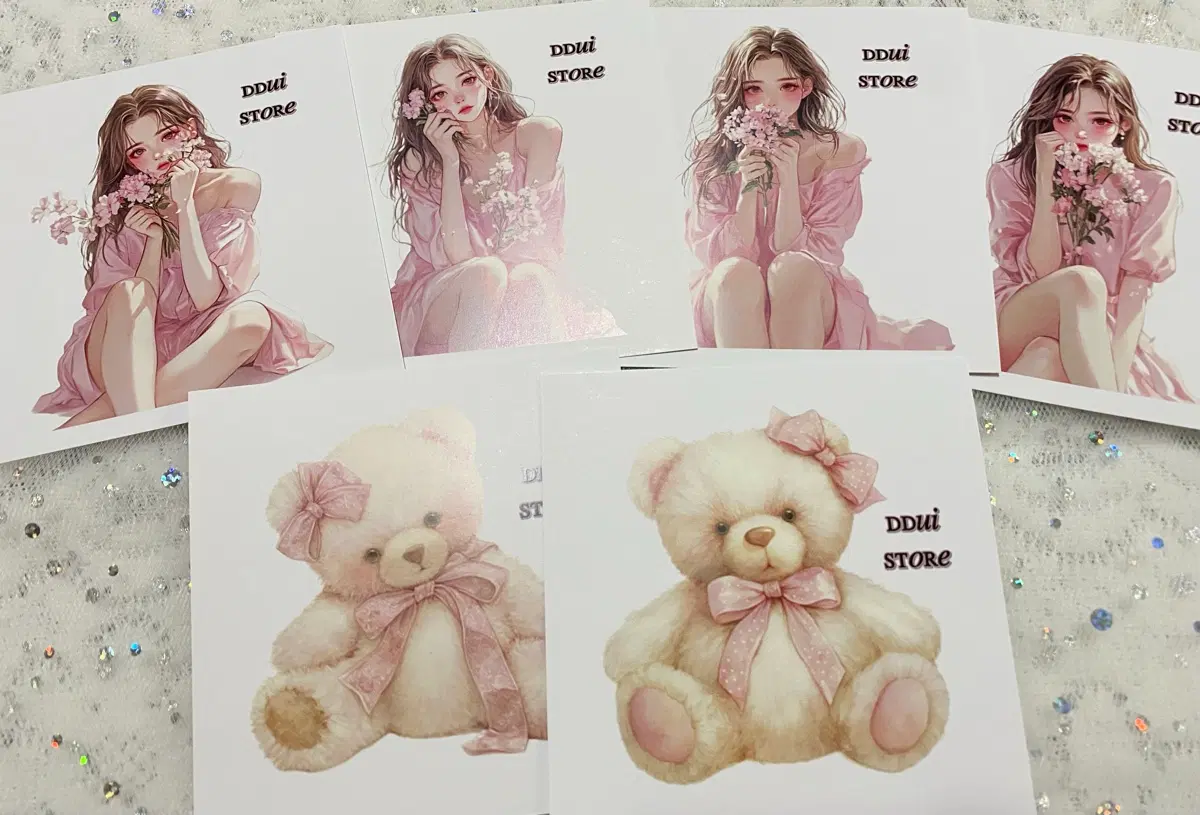 [다꾸] 러블리 감성 일러스트 모조지 6장