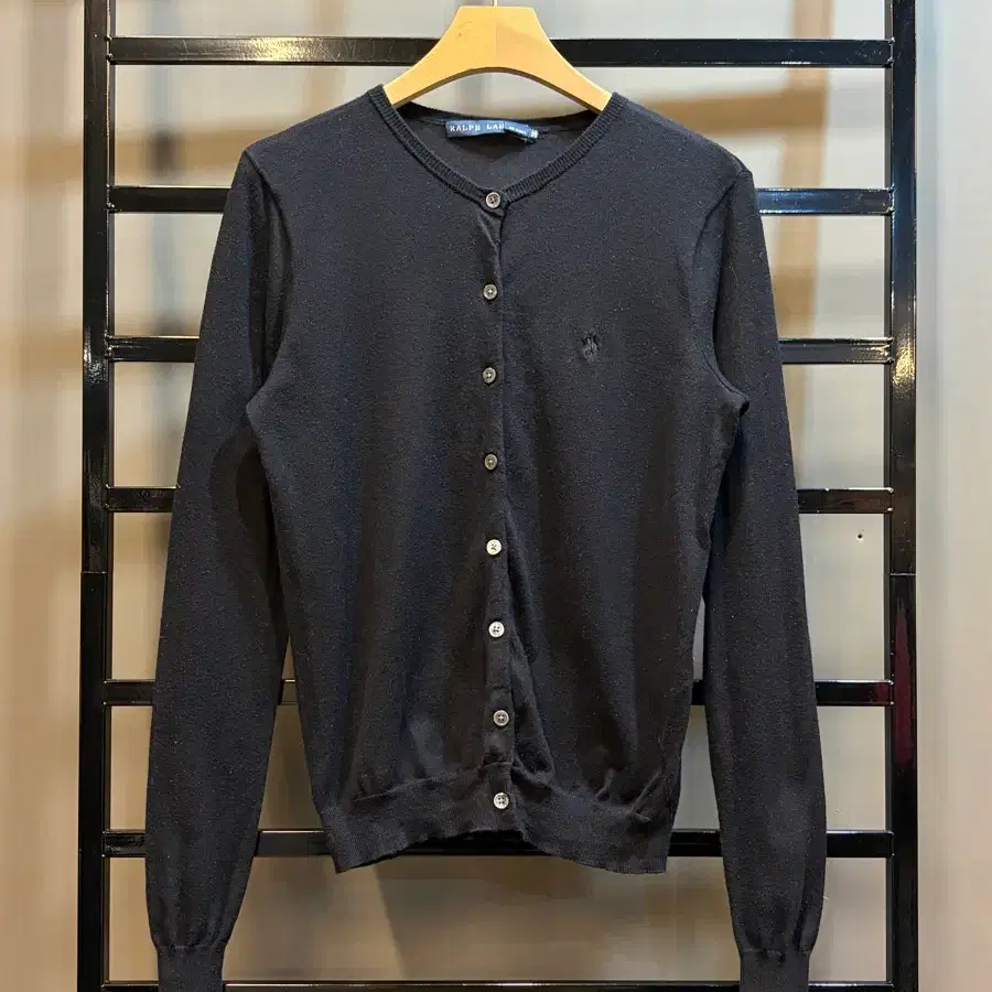 [XS] 랄프로렌 Ralph Lauren 블랙 코튼 니트 가디건 4.9
