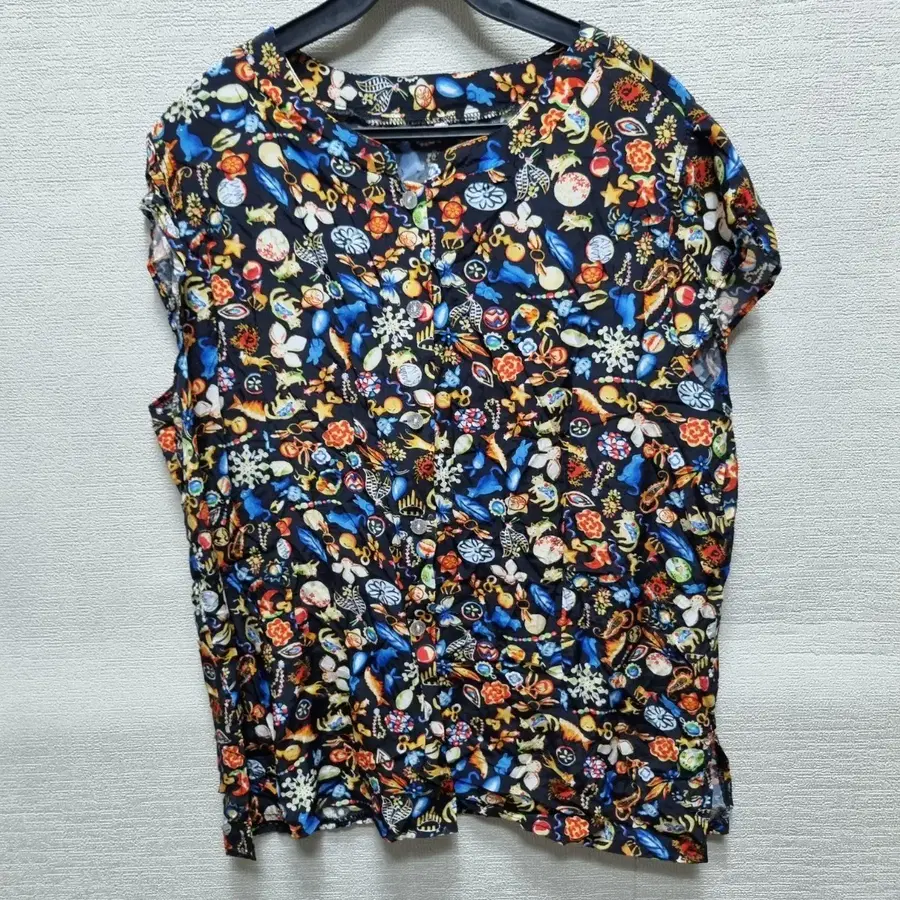 a110 인견 반팔 블라우스