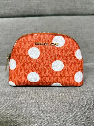 MICHAEL KORS 파우치 도트 무늬 오렌지
