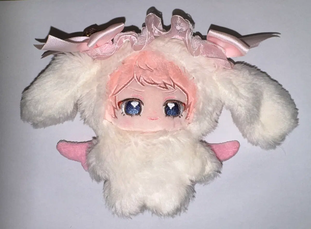 우주복 10cm 인형옷 누이옷 헤드레 토끼 핑크 리본