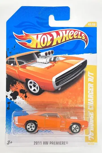 MATTEL 2011 HW PREMIERE 42/50 HOTWHEELS '70 DODGE CHARGER R/T 오렌지 42/244