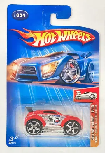 MATTEL 2004 FIRST EDITIONS 54/100 핫휠 투운드 미쓰비시 파제로 에볼루션 빨간색 #054