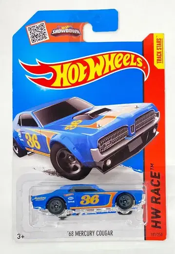 MATTEL HW RACE 181/250 HOT WHEELS '68 MERCURY COUGAR 블루/#36 181/250