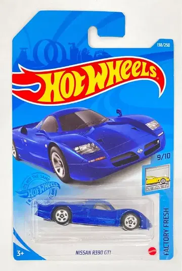 MATTEL HOTWHEELS 팩토리 프레시 9/10 HCM50 닛산 R390 GT1/블루 138/250