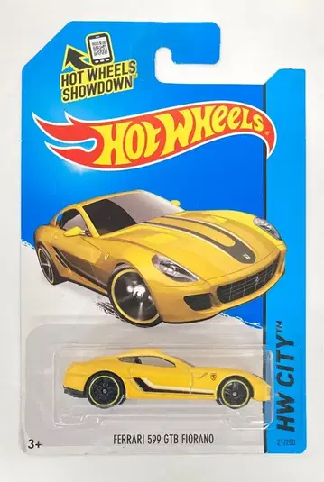 MATTEL HW CITY HOT WHEELS FERRARI 599 GTB FIORANO/노랑 CFH81
