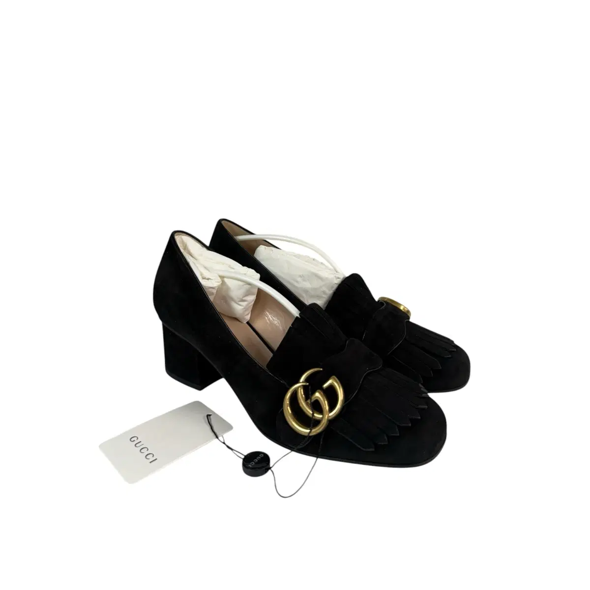 36.5 / Gucci gold suede pumps loafers unused