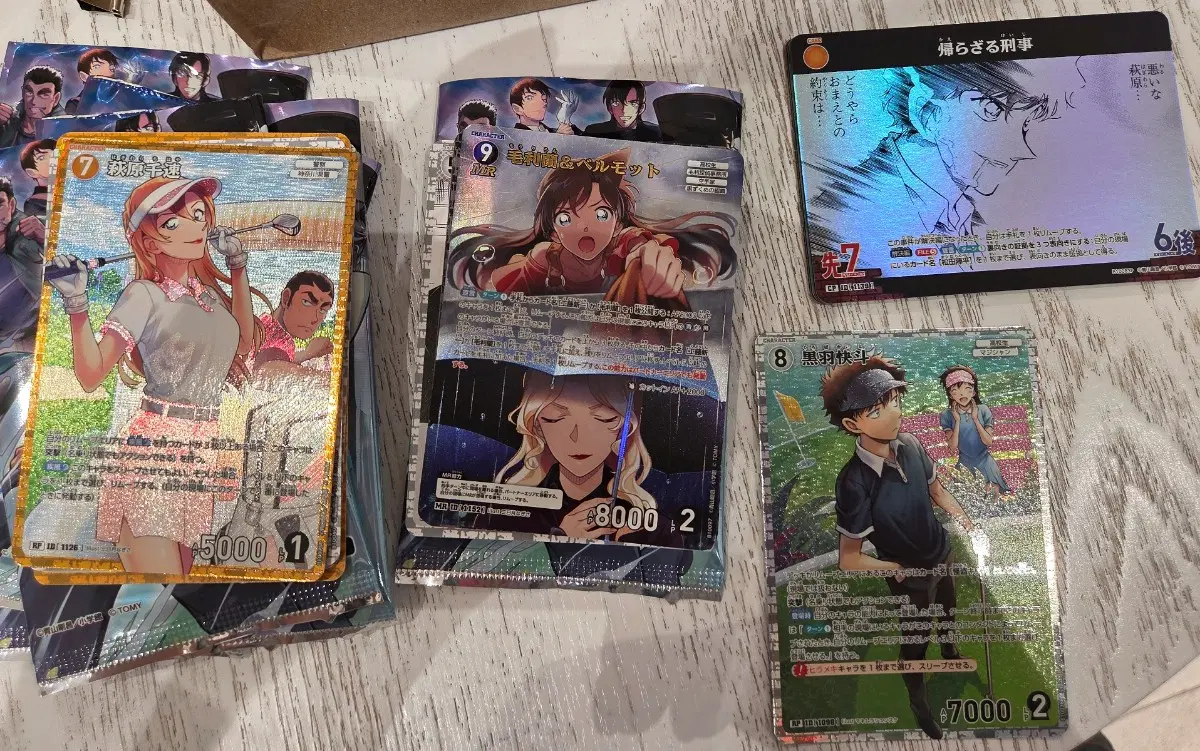 코난 tcg 카드 베르무트 미란 카이토 치하야 소노코 등등 일괄 판매합니다