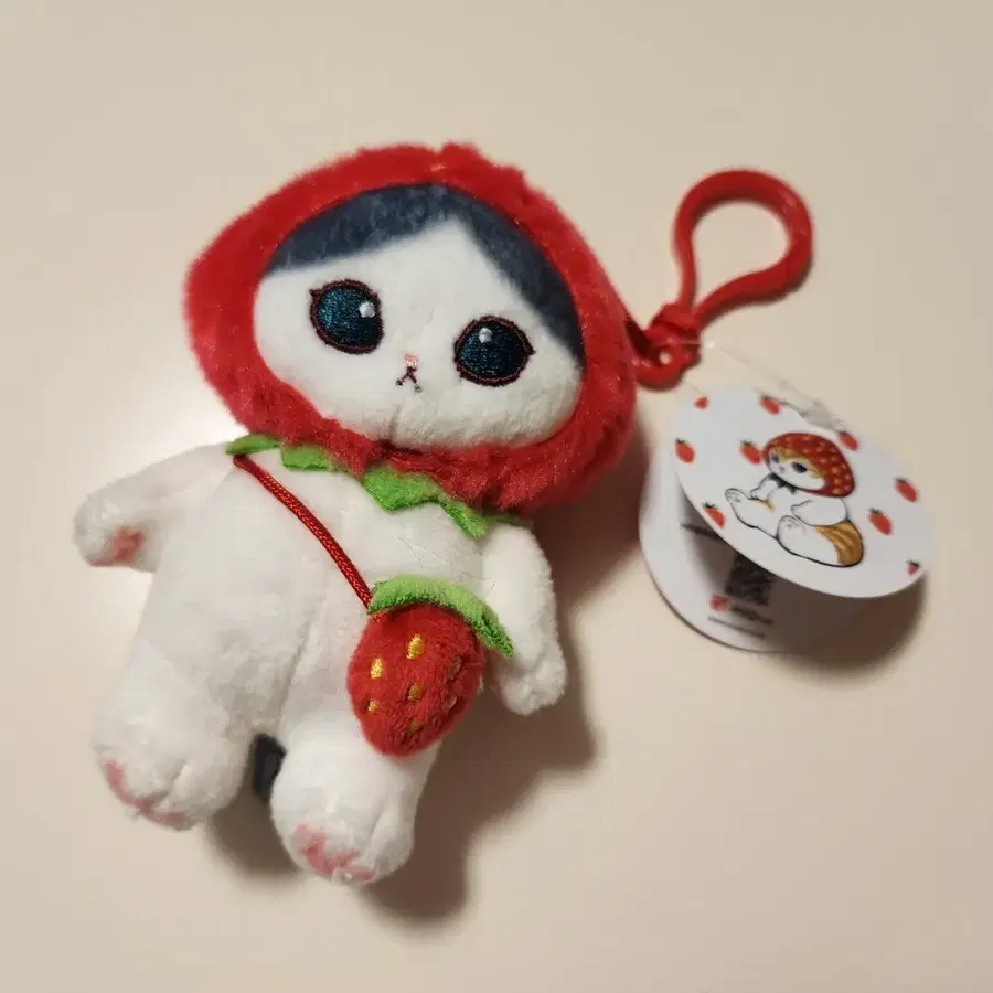 (새상품) 인형 키링 키체인 열쇠고리 모프샌드 과일 코스튬 딸기 11cm
