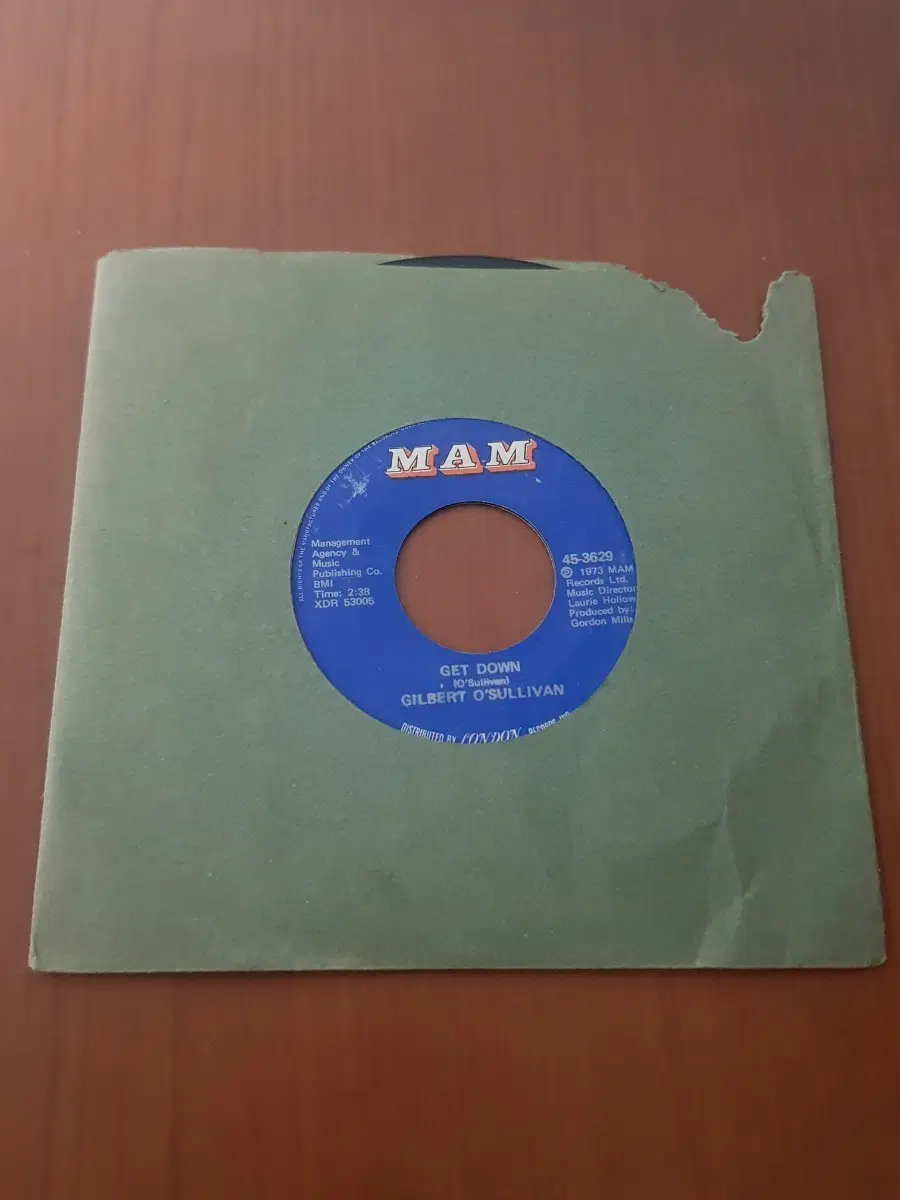Gilbert O'Sullivan Get Down/A Very Extraordinary Sort of Girl 7인치싱글 바이닐vinyl 도넛판 45rpm 올드팝엘피