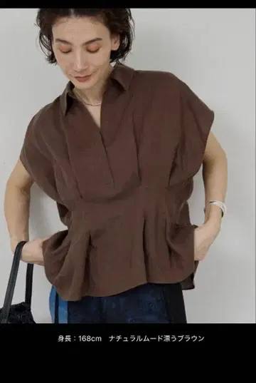 [슬림/부드러운 소재] 하프 슬리브 허리 쉐이프 셔츠