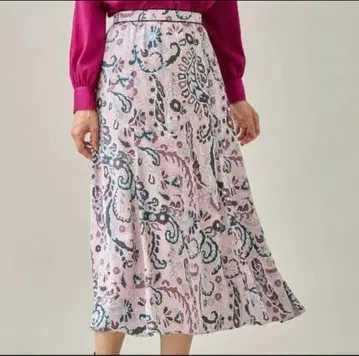 ANAYI 모던 페이즐리 머메이드 스커트 핑크 사이즈 38