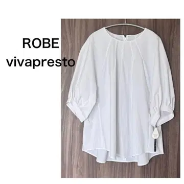 택 포함 새상품 ROBE vivapresto 블라우스 화이트
