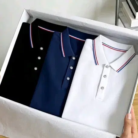 기본 로고 카라티 3종 세트 (블랙/네이비/화이트)