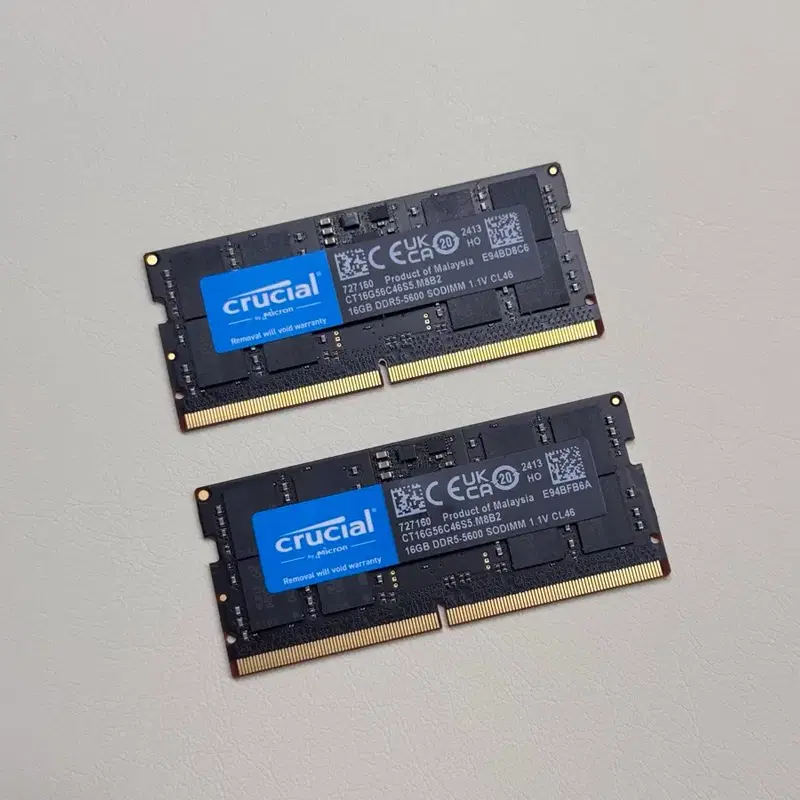 노트북용 마이크론 Crucial DDR5 5600 16GB 2개