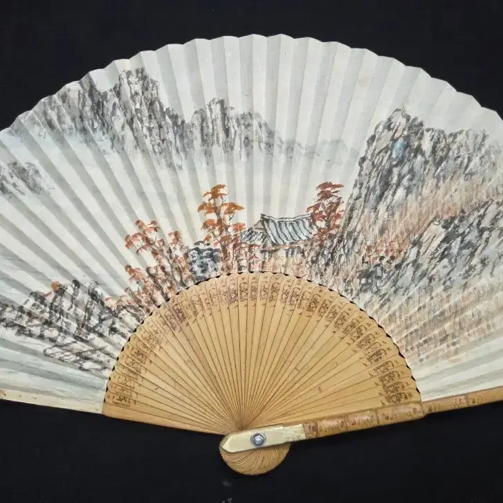 동포 이상훈/진품/합죽선/그림/산수화/국전작가/심사위원