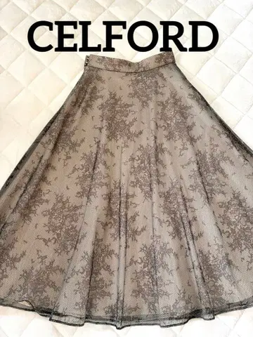 [ 23SS ] 새상품급 CELFORD 튤 롱 플레어 스커트