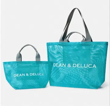 DEAN & DELUCA 메쉬 토트백 터콰이즈 S L