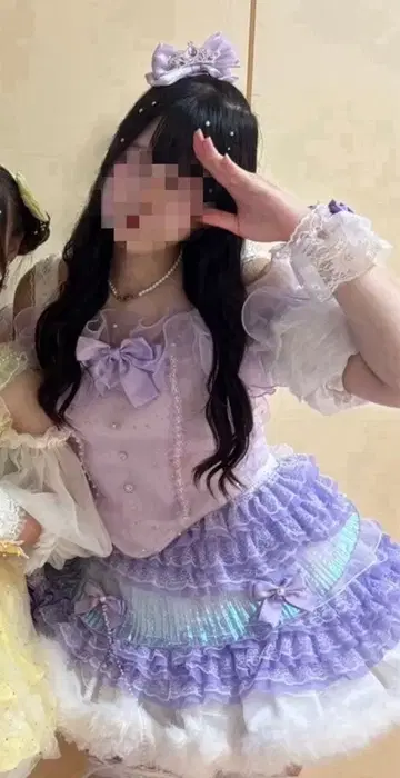 아이돌풍 축제 의상 보라색