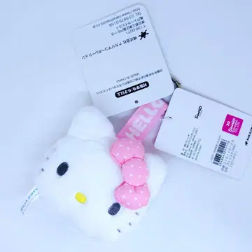 산리오 헬로키티 봉제 인형 페이스택 카라비너 키링