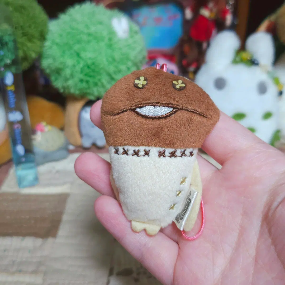 [일본정품] 고전 나메코 안경닦이 인형 스트랩
