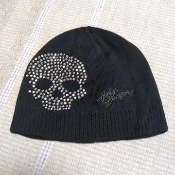 새상품급 Harley-Davidson 스컬 큐빅 블랙 비니