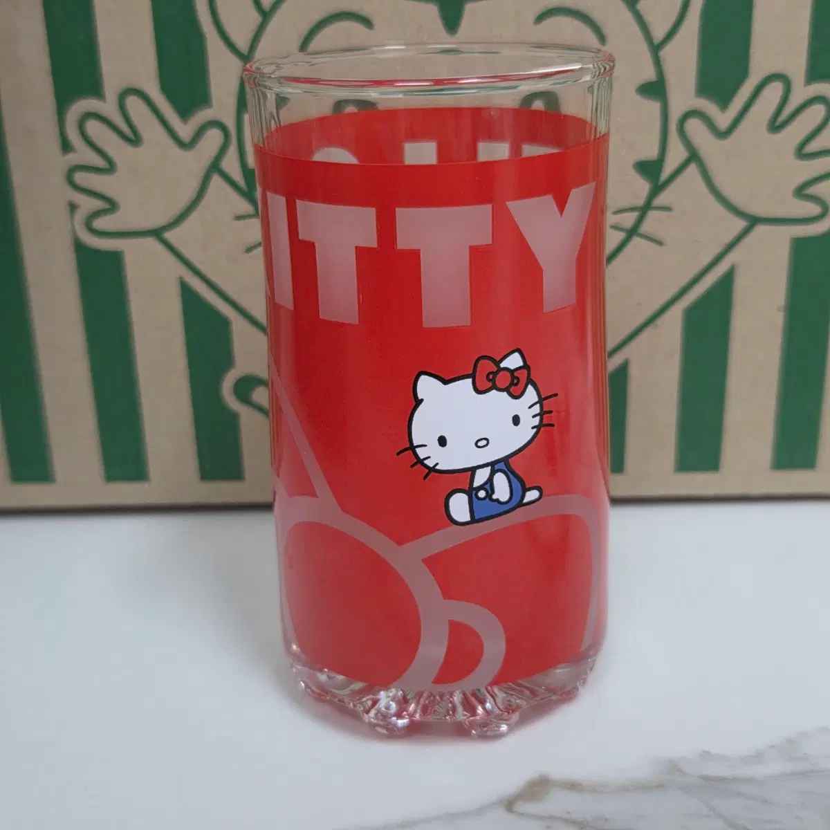 산리오 헬로키티 리본 컵