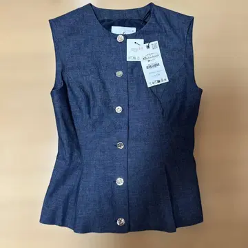 [미사용 새상품] ZARA 데님 베스트 지레 xs