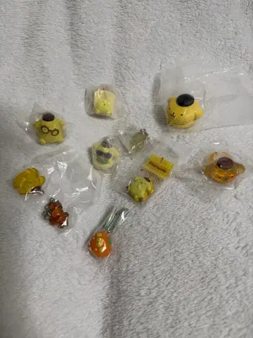 폼폼푸딩 미니어처 피규어 키링 9개 세트