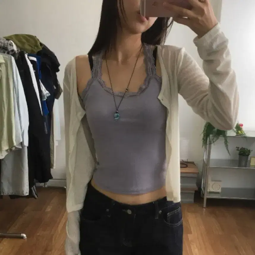 시오아 썸머 가디건 아이보리 새상품