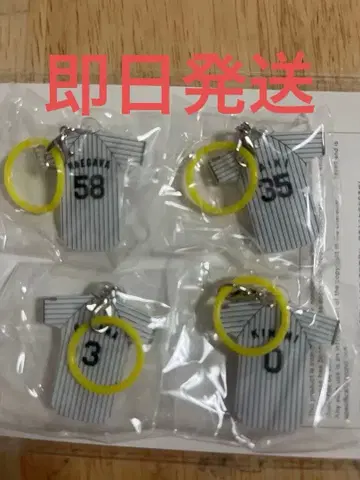 한신 타이거즈 메지루시 참 4개 세트