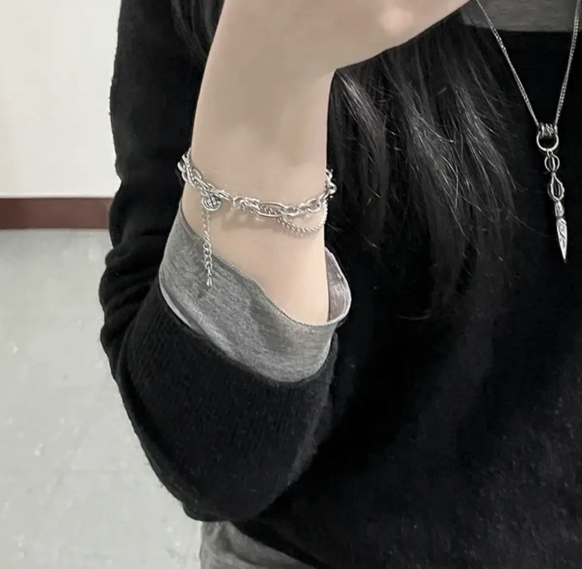 지구본 믹스 체인 팔찌