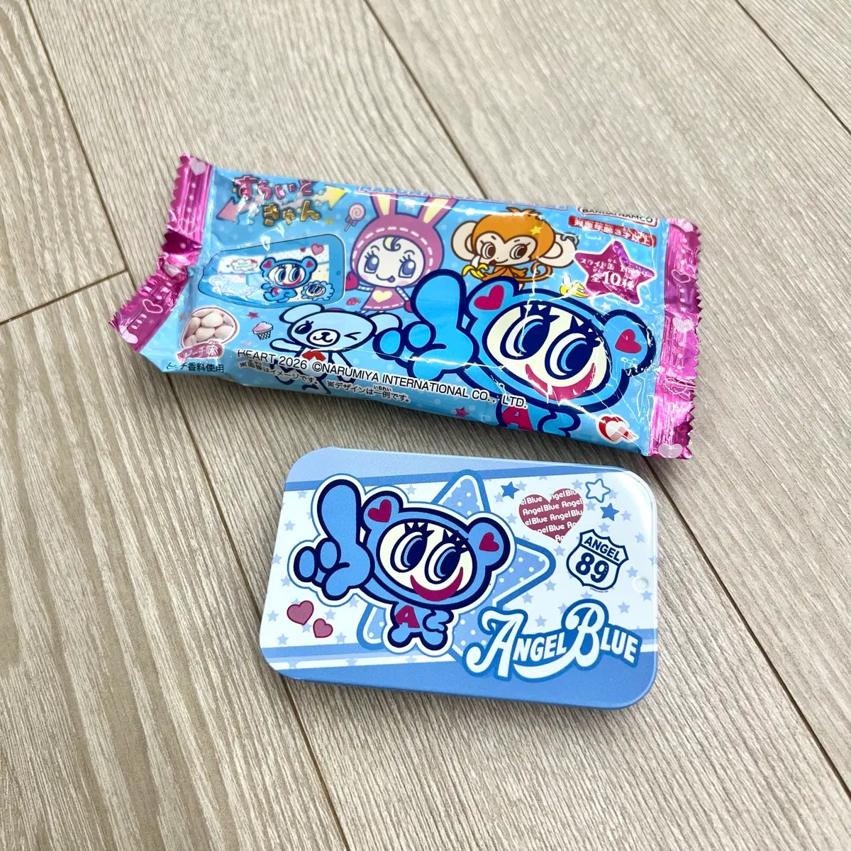 일본 나루미야 캐릭터즈 엔젤블루 슬라이드 틴케이스 (개봉)