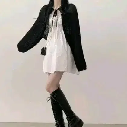 에이블리 크롭 니트 가디건