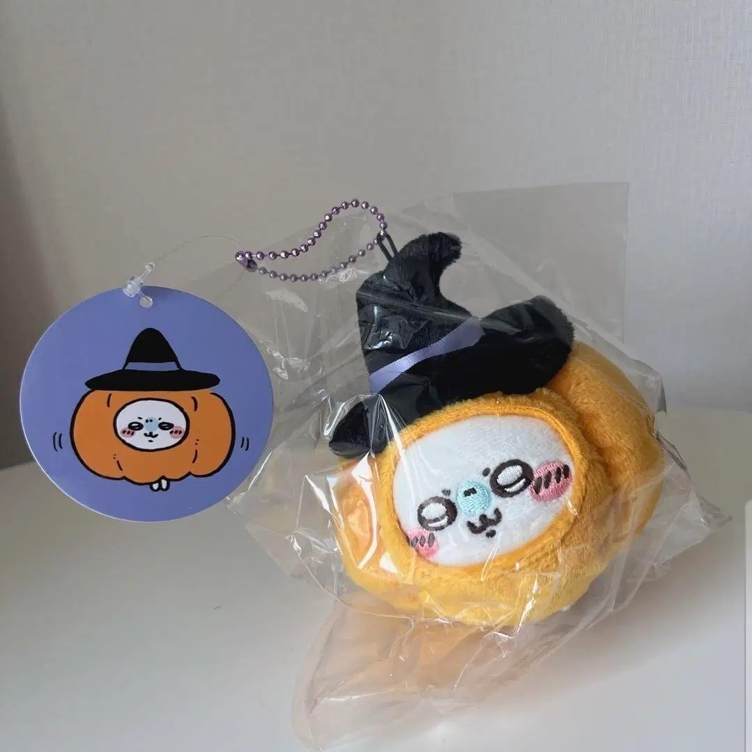 먼작귀 치이카와 모몽가 할로윈 호박 마스코트 키링인형 호박모몽가