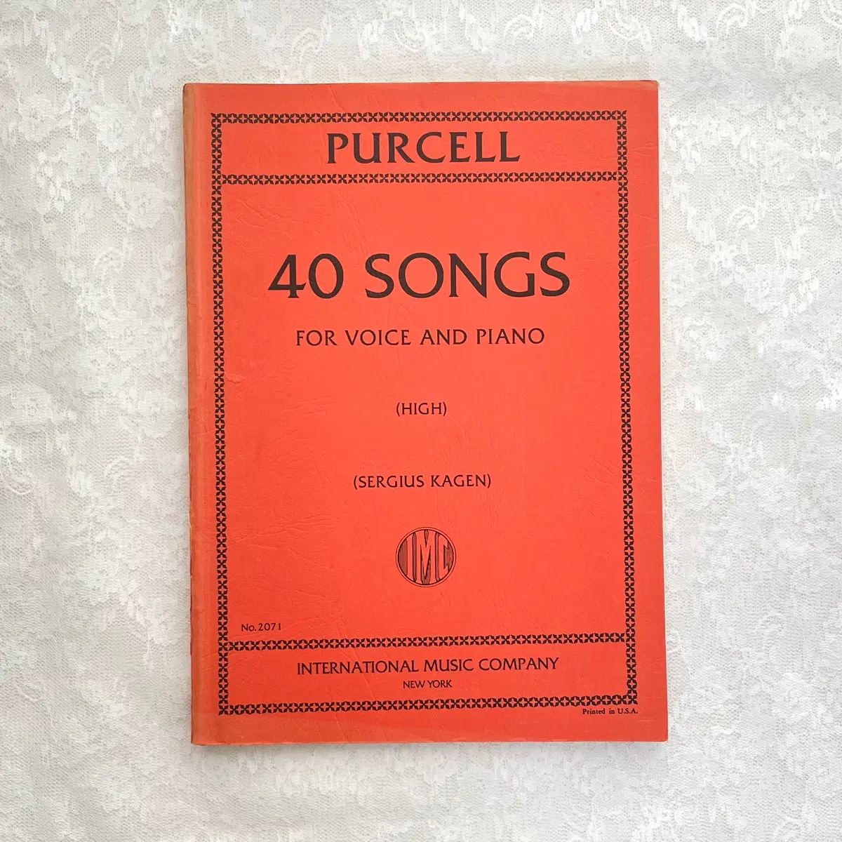 [해외 악보/ 절판도서/ 희귀도서] 영국 헨리 퍼셀 40곡집 (고음용)/ Purcell