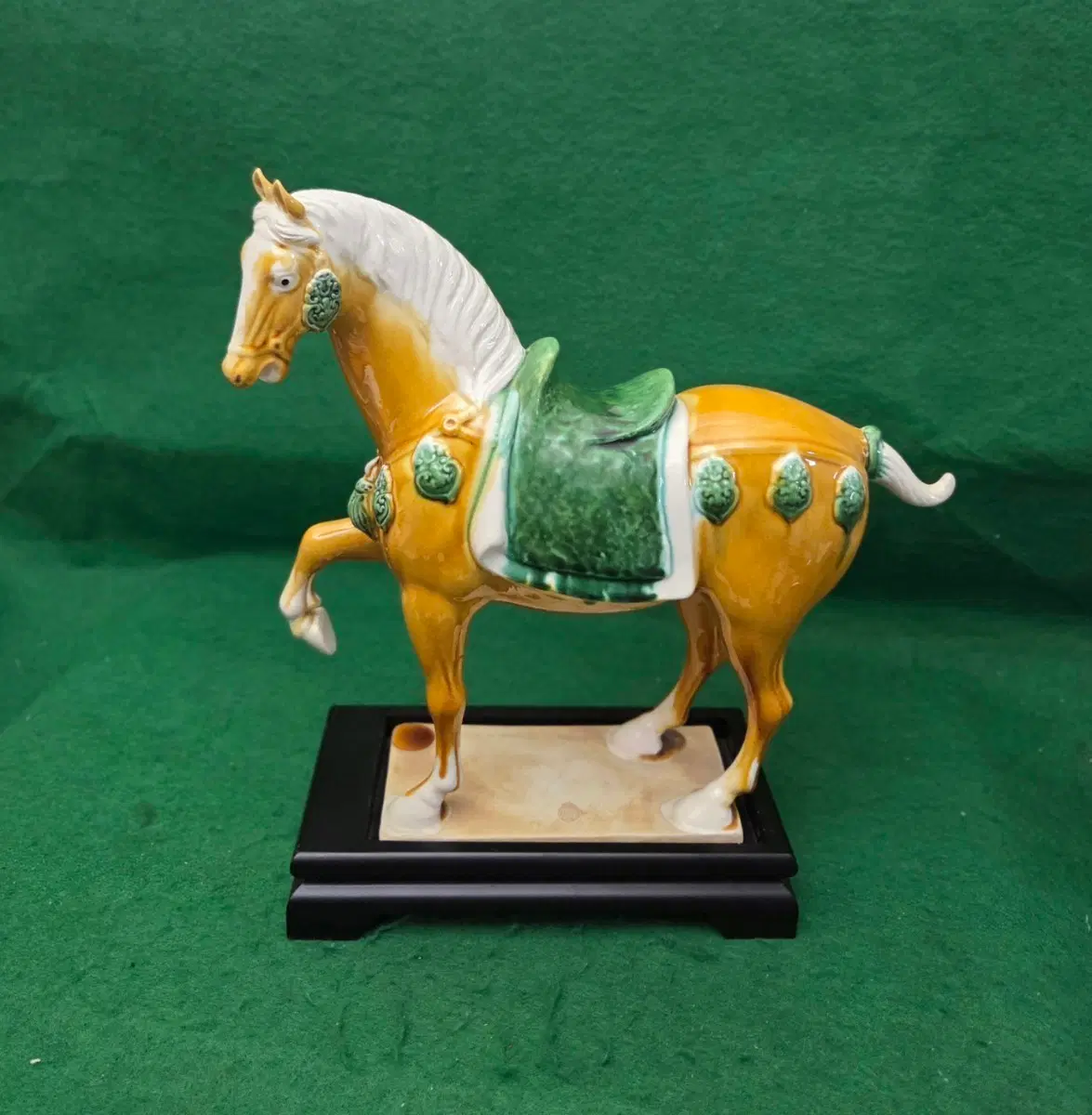 중대형 당삼채 말도자기조각상(H:36.5cm)