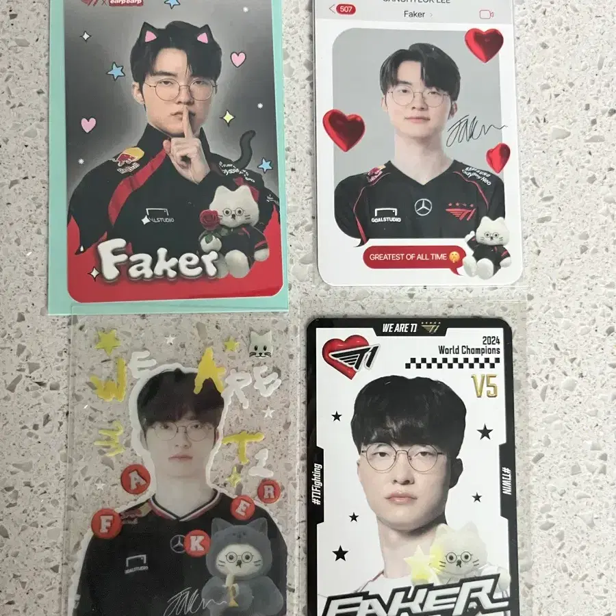 티원 페이커 포토카드 4종