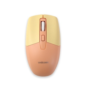 저소음 2.4G 1600DPI 무선 마우스 소프트 코랄