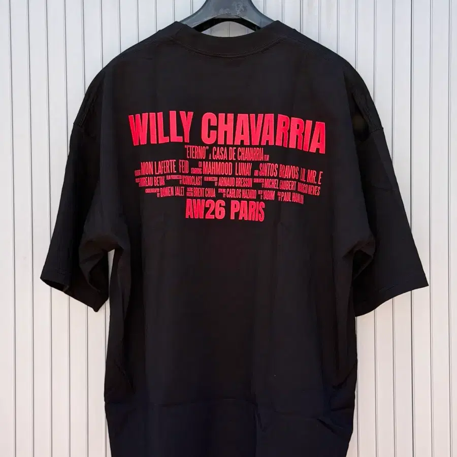 (새상품)윌리차바리아 x 프로클럽 AW26 ETERNO Paris Staff Tee